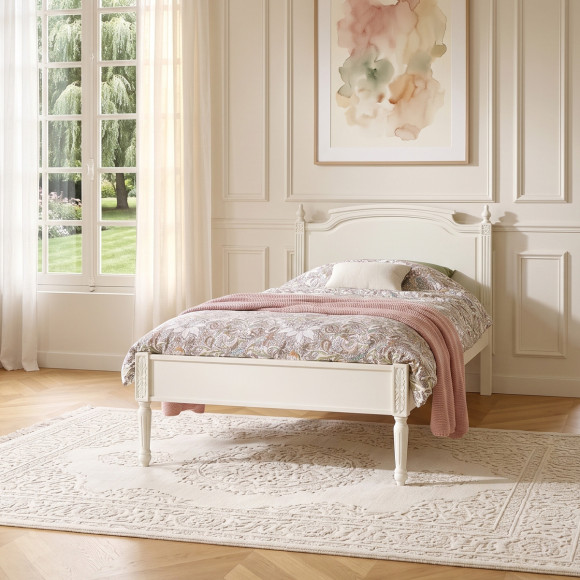copy of HANNAH - Lit simple style shabby chic en bois massif, 1 place, 90 x 190