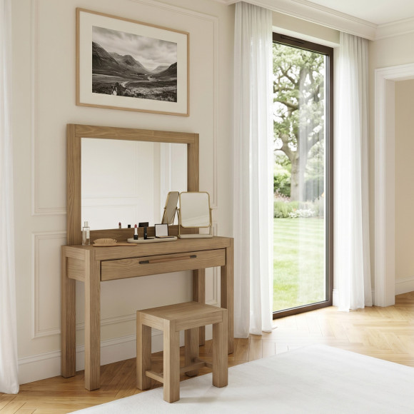 MEGÈVE – Contemporary style wooden vanity table, 1 drawer, FSC® certified wood