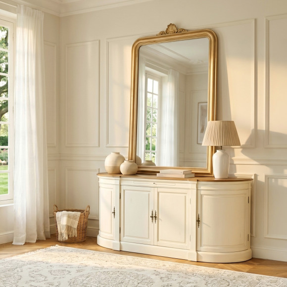 JOSEPHINE - Buffet da sala da pranzo romantico, 4 ante, legno certificato FSC®