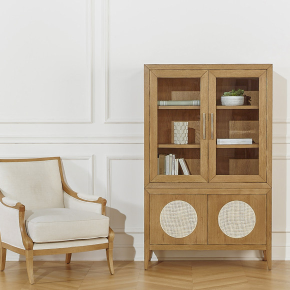 Vaisselier MONTANA - Style contemporain en chêne, 4 portes, 3 étagères