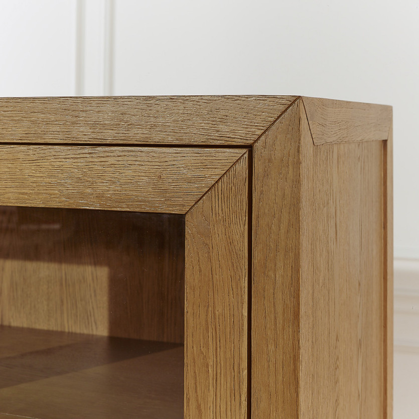 Vaisselier MONTANA - Stile contemporaneo in rovere, 4 porte, 3 ripiani