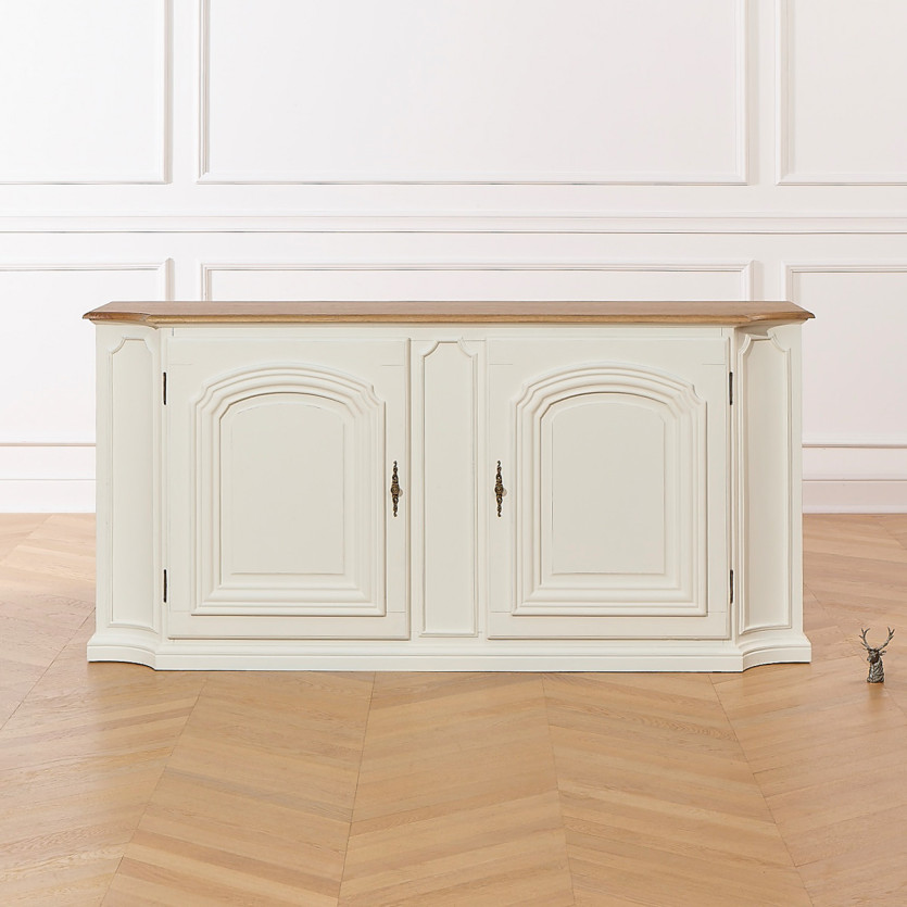 Buffet ELISABETH - Shabby chic stijl, eiken blad, 2 deuren