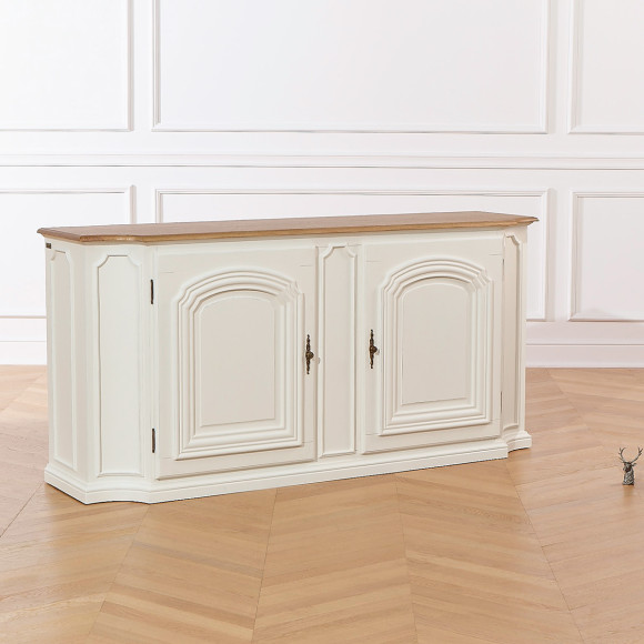 Buffet ELISABETH - Shabby chic stijl, eiken blad, 2 deuren