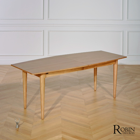 CHRISTOPHE - Tavolo da pranzo allungabile in stile nordico in legno, 6/10 coperti