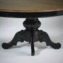 Table pied centrale noire robin des bois