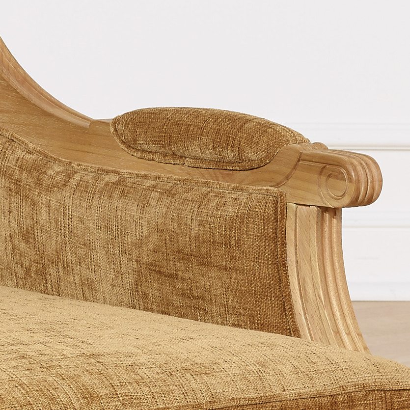 Bergèresessel VILLANDRY COGNAC SAUVAGE - Klassischer Stil aus Massivholz, 1 Platz