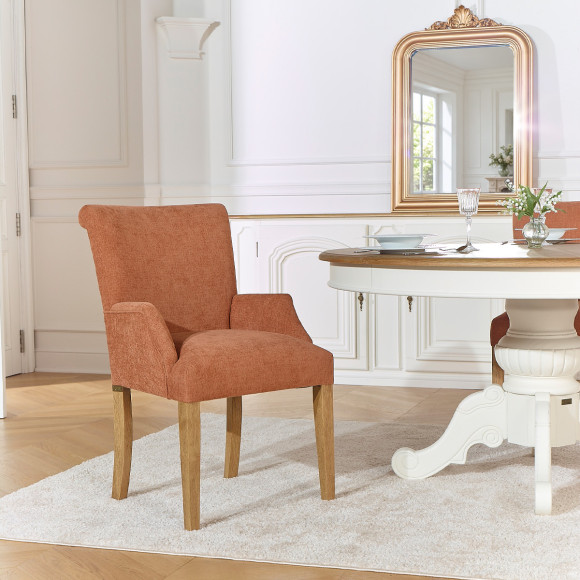 Silla de mesa ALISON - Estilo contemporáneo, patas de madera maciza