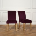 Chaise velours Alix griotte