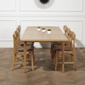 table à manger scandinave extensible en chêne