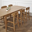 table à manger scandinave extensible en chêne