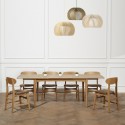 table à manger scandinave extensible en chêne