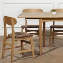 table à manger scandinave extensible en chêne