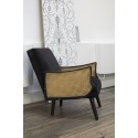 Fauteuil vintage canné noir, CUBA