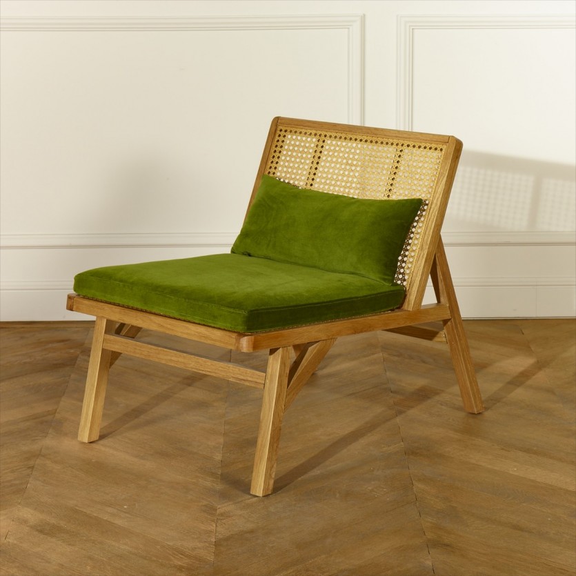Fauteuil scandinave en cannage
