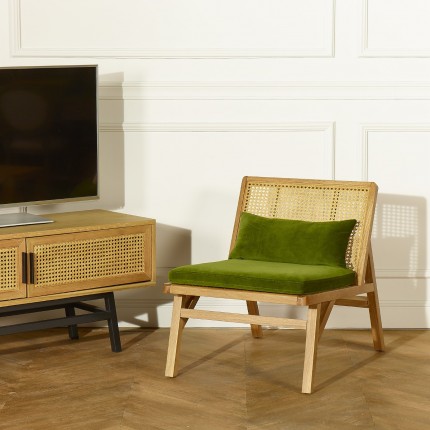 Fauteuil scandinave en cannage