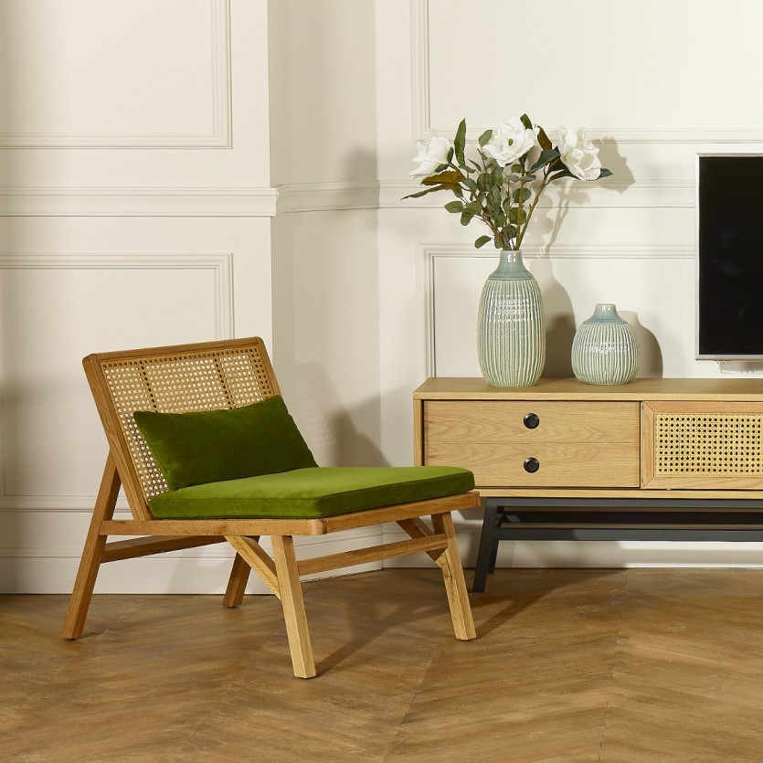Fauteuil scandinave en cannage
