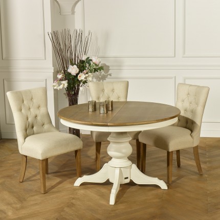 Table ronde ariane blanche fabrication robin des bois