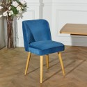 Chaises Apolline en chêne et velours
