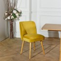 Chaises Apolline en chêne et velours