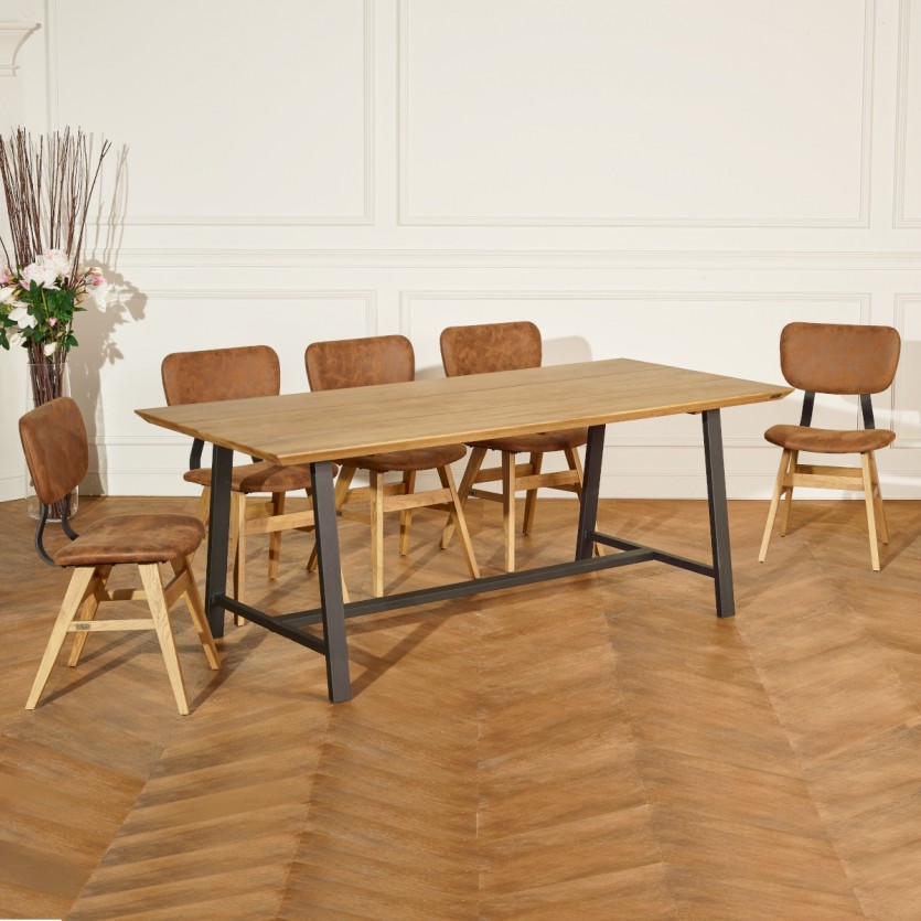 Table De Style Industriel Bois Et Metal Dan Robin Des Bois