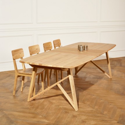 Table extensible moderne chêne massif robin des bois