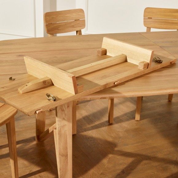 Table extensible moderne chêne massif robin des bois