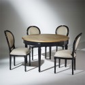 table ronde Florence shabby chic noire robin des bois