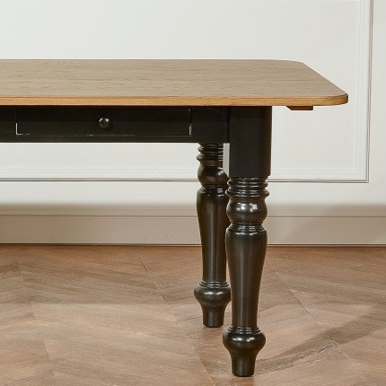 Pied grande table de cuisine noire robin des bois