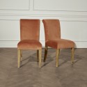 Chaise velours Alix Caramel