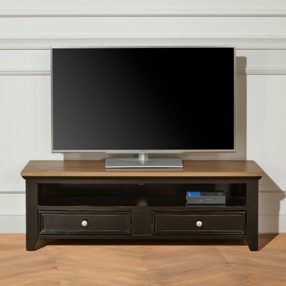 Meuble TV industriel, bois et métal, 208 cm, JACK