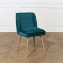 Chaises Apolline en chêne et velours
