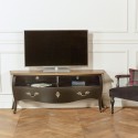 Meuble TV bois, 1 tiroir, 2 rangements ALIENOR
