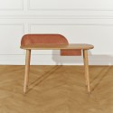 Bureau console en chêne et velours, DAVIS