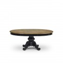 Table shabby chic noire ronde extensible robin des bois 