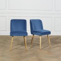 Chaises Apolline en chêne et velours