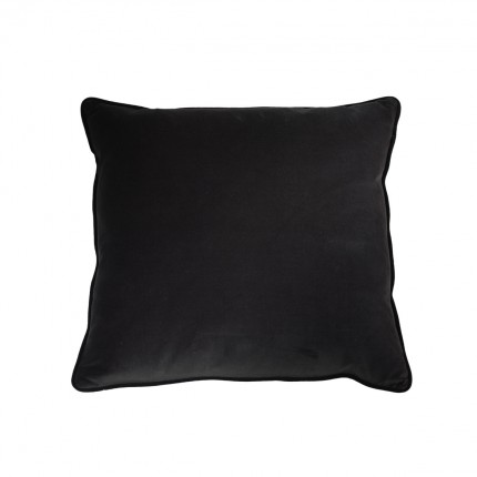 Coussin carré CAMELIA, velours gris rhino, 50 X 50 cm