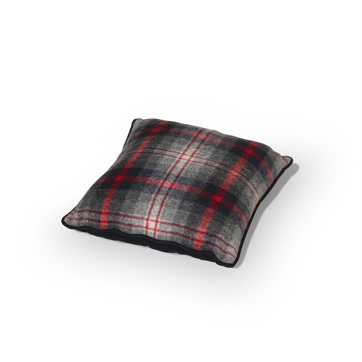 Homestreet Cuscino Stirling Check Tartan 43x43 Cm, Rosso, In Poliestere Con Look Lana, Interno Incluso, Design Scozzese - 2