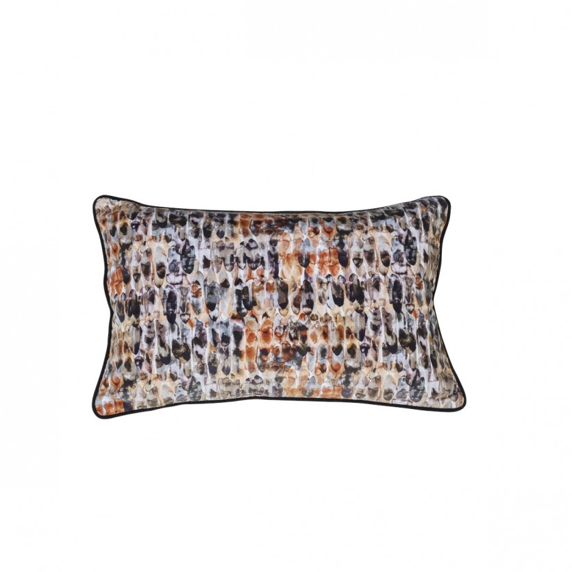 Coussin Plumes  rectangulaire en velours, 51 x 30 cm,
