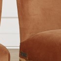 Chaises velours MELANIA, le lot de 2