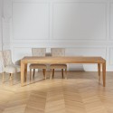 Table 12 couverts moderne en chêne robin des bois
