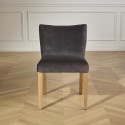 Chaise bois et velours