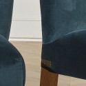 Chaises velours MELANIA, le lot de 2