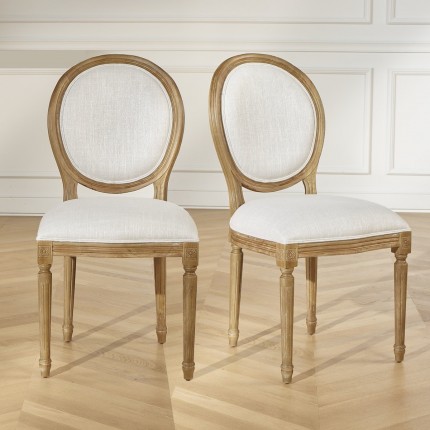 Chaise Médaillon lin