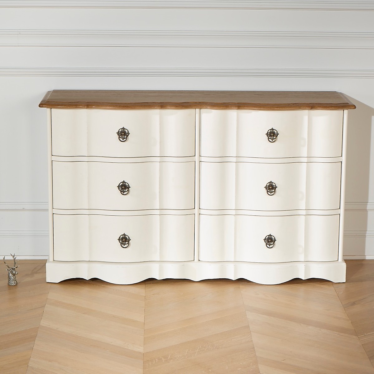 white christmas dresses Terra 6 Drawers Dresser And White Cream Oak Nightstands Sets
