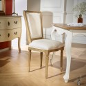 pied de table à manger louis xv blanc robin des bois