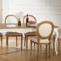 Table salle a manger style louis xv blanche robin des bois