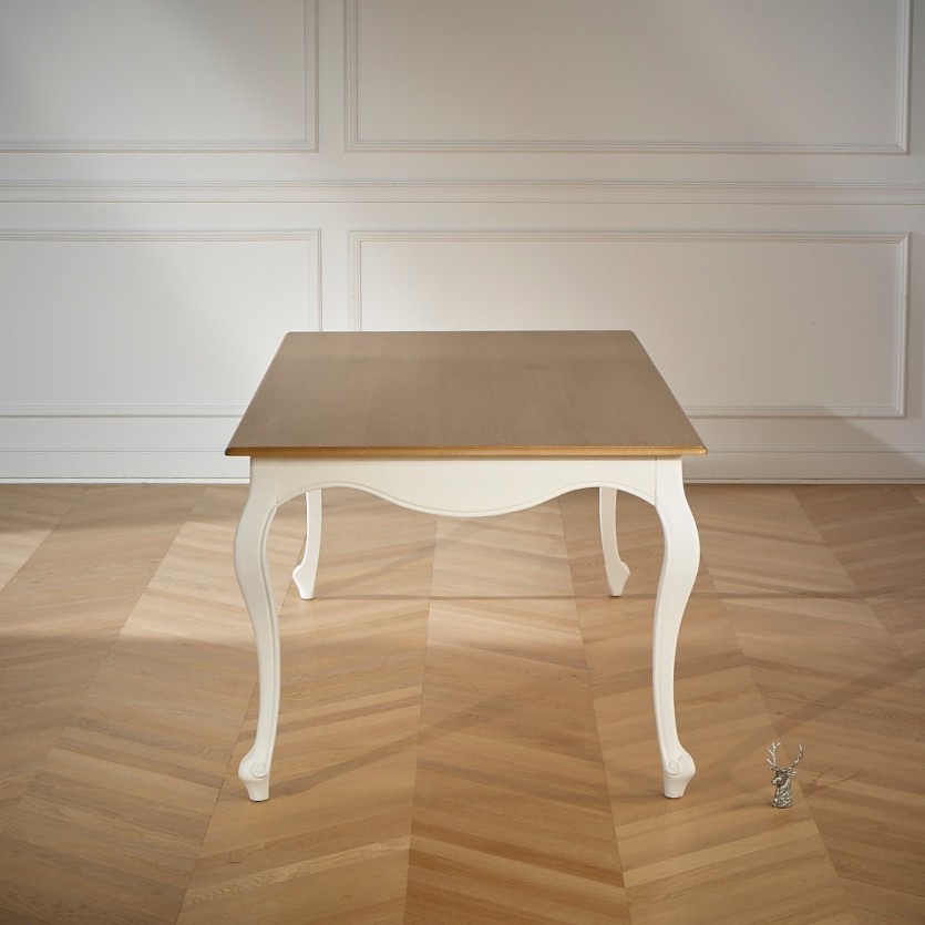 Table a manger 10 personnes blanche chêne  robin des bois
