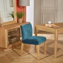 Chaises velours MELANIA, le lot de 2