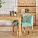 Chaises velours MELANIA, le lot de 2