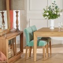Chaises velours MELANIA, le lot de 2